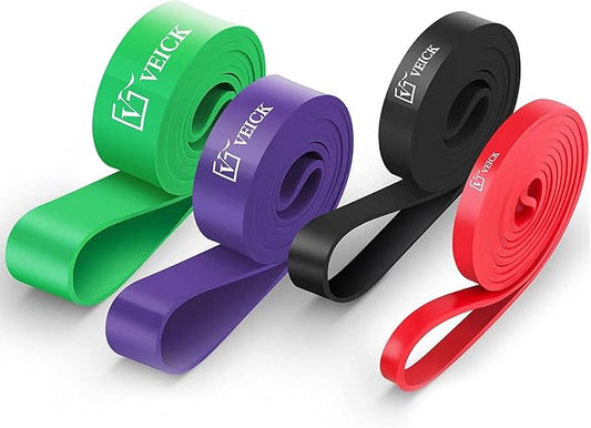 VEICK Resistance Bands for Working Out, Exercise Bands, Workout Bands, Pull Up Assistance Bands, Long Heavy Stretch Bands Set for Men and Women, Power Weight Gym at Home Fitness Equipment