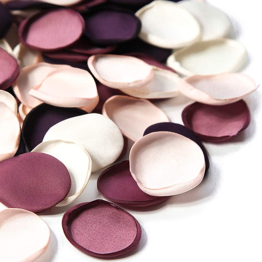 Floroom 300pcs Rose Petals Plum Fake Faux Silk Flower Petals for Wedding Flower Girl Basket Aisle Runner Scatter Dinner Table Centerpieces Party Confetti Bridal Shower Romantic Night Favors Decoration