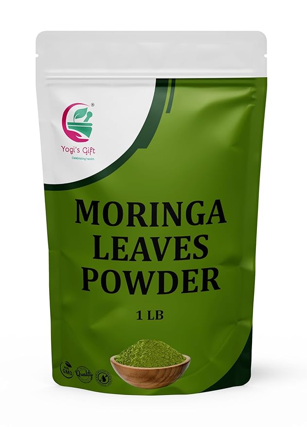 Moringa Powder 1 LB, 100% Pure & Natural Moringa Leaf Powder, Premium Quality for Smoothies & Tea, Resealable Bag for Freshness - By Yogi’s Gift®