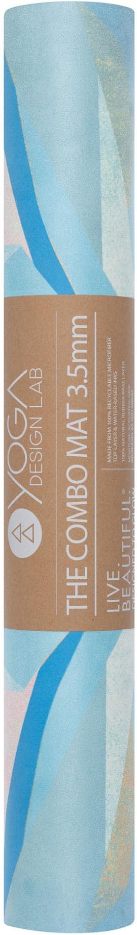 YOGA DESIGN LAB | The Combo Yoga Mat | 2-in-1 Mat+Towel | Eco Luxury | Ideal for Hot Yoga, Power, Bikram, Ashtanga, Sweat | Studio Quality | Includes Carrying Strap!