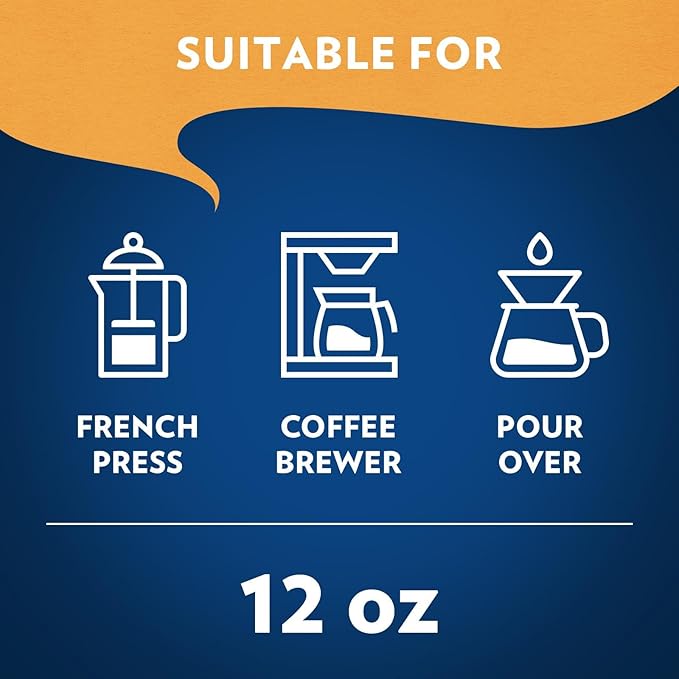 Lavazza Costiera Gran Aroma Ground Coffee 6 Bags of 12oz, Light Roast, Smooth and Aromatic Taste, Intensity 2/5, 100% Arabica, Ideal for Drip Brewers, (Pack of 6) - Package May Vary