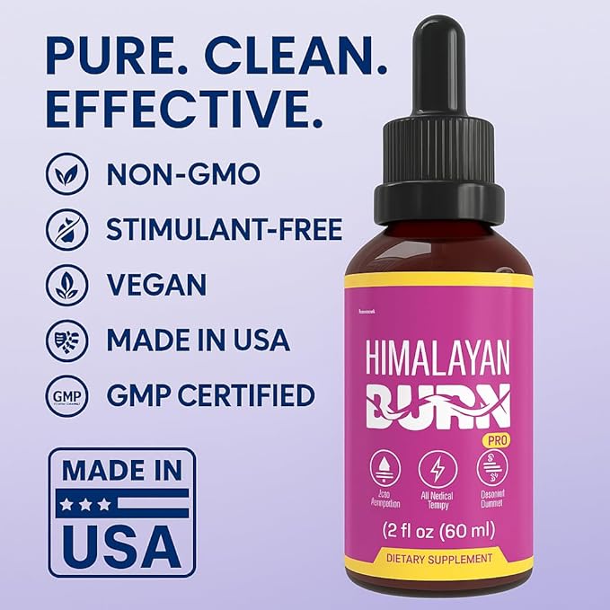Himalayan Burn Pro Dietary Supplement, 2 fl oz, Natural Energy Blend, 60 Servings (3)