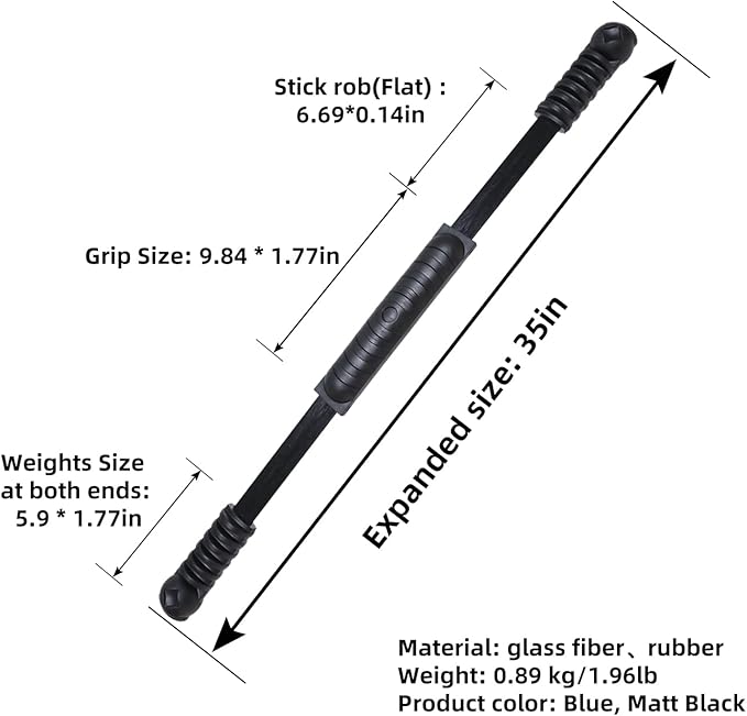 Elastic Fitness Stick Elastic Bar Body Exercise Bar Muscle Training for Exercise Tremor Stick Shoulder Rehabilitation Physical Therapy, Aerobics,Body Shaping Home Gym Yoga, Pilates