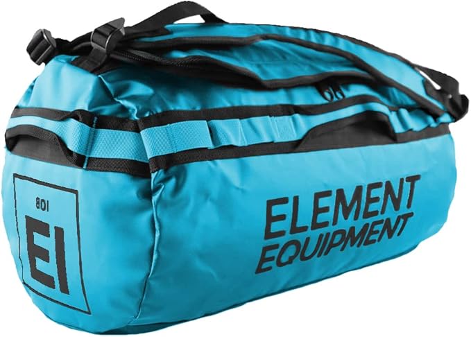 Element Equipment Trailhead Duffel Bag Shoulder Straps Waterproof Teal Small