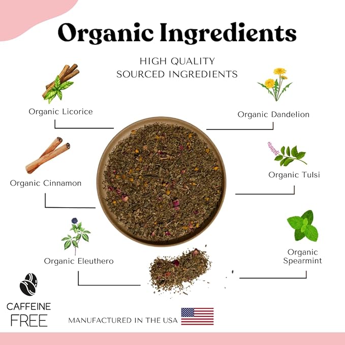 AutoimmuniTea – AIP Thyroid Support and Hormone Balance Tea for Women, Autoimmune Protocol Caffeine Free Eleuthero Tulsi, Spearmint, Licorice Tea Bags