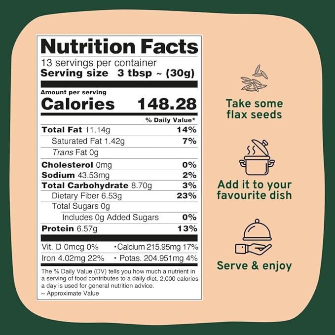 HANDPICK Flax Seed (2 lb) | Gluten Free Brown Seeds | Raw Seeds Sourced from India | Grinds easily, Gels perfectly | Resealable Zip Lock Pouch