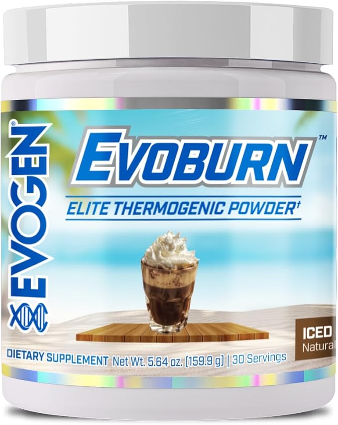 Evogen Evoburn - Thermogenic Fat Burner for Men & Women | Energy, Focus, & Appetite Control | Advanced Metabolism Booster Fat Burner Formula with MitoBurn & Caffeine | Iced Mocha Coffee | 30 Servings