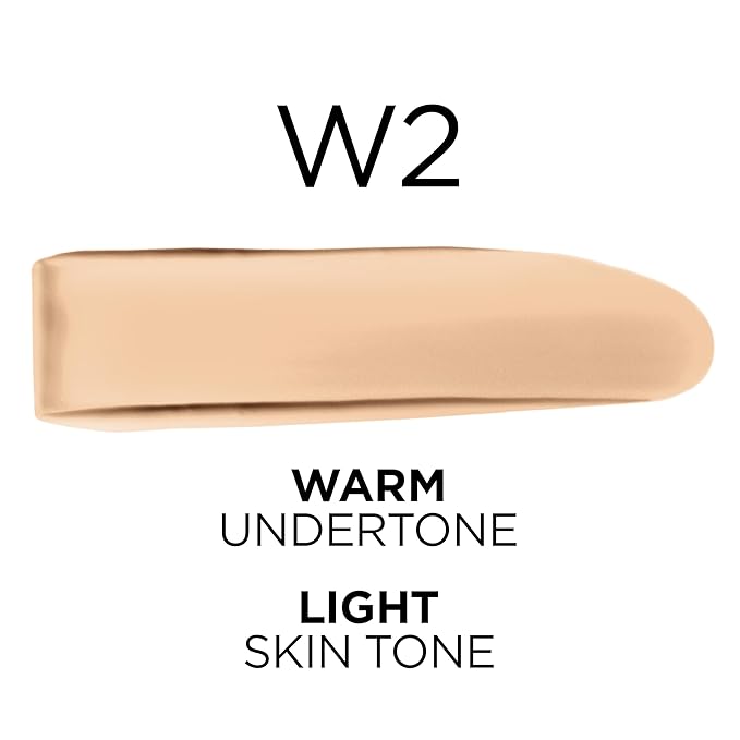 L'Oreal Paris True Match Super-Blendable Foundation, Medium Coverage Liquid Foundation Makeup, W2, Light, 1 Fl Oz