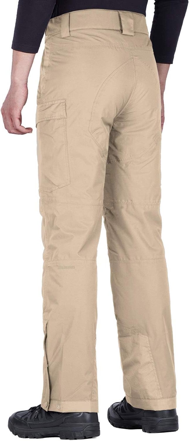 FREE SOLDIER Men's Waterproof Snow Insulated Pants Winter Skiing Snowboarding Pants with Zipper Pockets