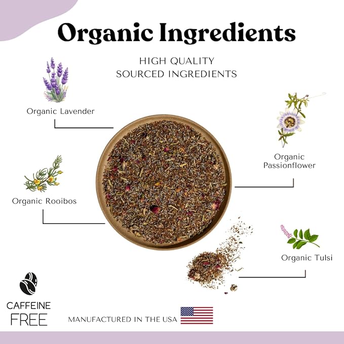 AutoimmuniTea – AIP Stress Relief, Bedtime Blend for Restful Sleep, Calming Tea for Stress, Lavender, Tulsi, Passion Flower Organic Blend - 15 Tea Bags (30 Cups)