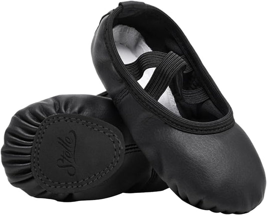 Stelle Ballet Shoes for Girls Toddler Ballet Slippers Soft Leather Boys Dance Shoes for Toddler/Little Kid/Big Kid