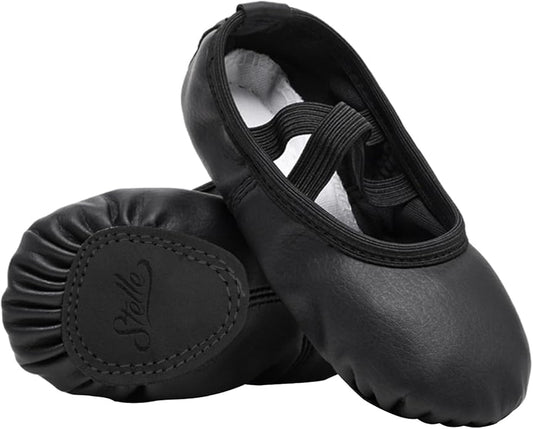 Stelle Ballet Shoes for Girls Toddler Ballet Slippers Soft Leather Boys Dance Shoes for Toddler/Little Kid/Big Kid
