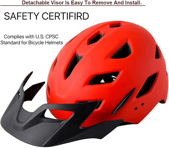 Kids Bike Helmet,Bavilk Kids Boys Girls Bike Helmets with LED Light Detachable Visor Children Youth Teen Multi-Sport for Skating Cycling Scooter Skateboard Adjustable & Lightweight 19.7"-22.4"