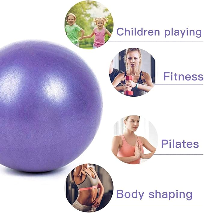 Mini Yoga Balls 9 Inch Exercise Pilates Therapy Balance Micropore Ball Barre Equipment for Home Stability Training Physical Core Training