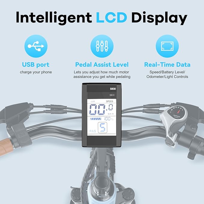 DriftGod 26" Electric Bike for Adults – Powerful 1000W Motor, 48V Removable Battery, 7-Speed, Front Suspension & LCD Display – Commuter and Mountain EBike for Women