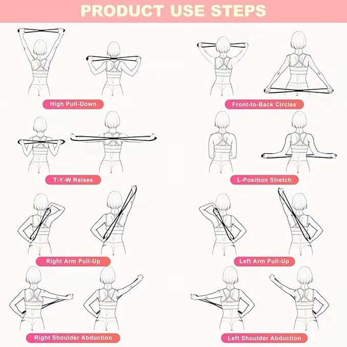 Luminousdo Resistance Bands,2025 New Upgraded Figure 8 Resistance Band for Working Out,High Elasticity Stretch Arm Rope for Yoga,Chest Expander Strap with Handles for Women Men