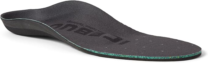 Icebug Comfort Insoles with Dynamic Arch Support, Charcoal High Arch, M 12