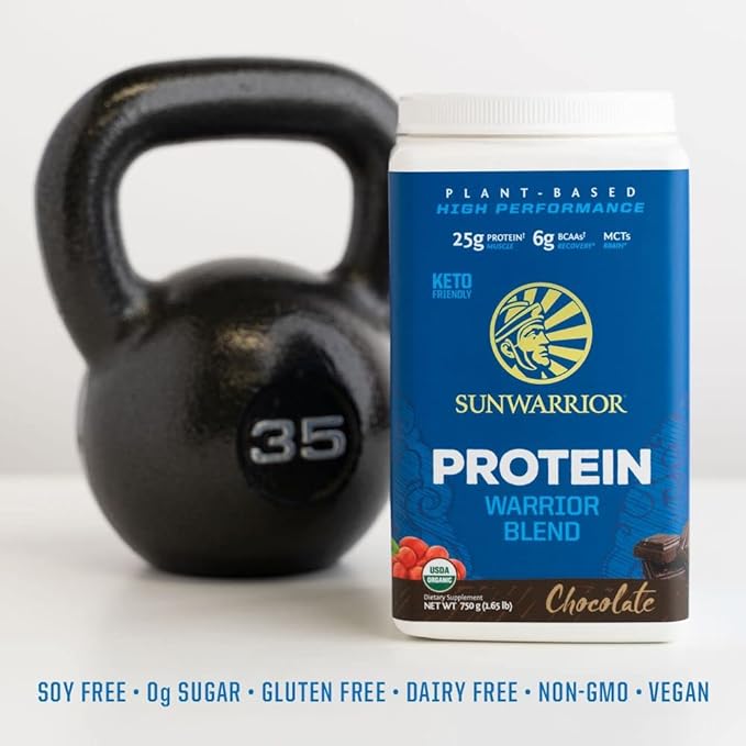 Organic Plant Based Protein Powder | Vegan Organic Protein Powder Chocolate Flavored with BCAA Amino Acids & Hemp Seed Pea Blend | Non-GMO Soy Dairy Filler & Gluten Free (Chocolate, 17 Servings)