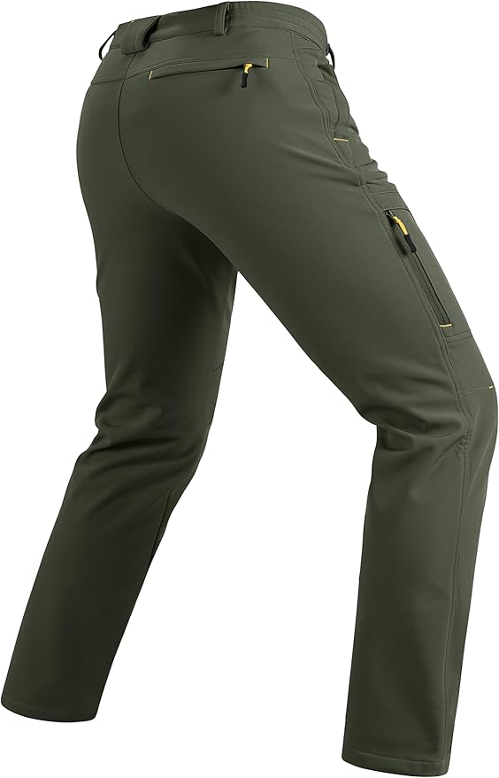 TACVASEN Winter Pants for Men Fleece Lined Waterproof Pants Insulated Hiking Pant for Ski Snowboard Outdoor Work Hunting