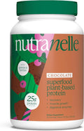 Nutranelle - Plant Based Protein Powder - 25 g Vegan Protein Powder with 30 Servings - Blended Rice & Pea with Superfoods & Amino Acids - Zero Sugar - Chocolate