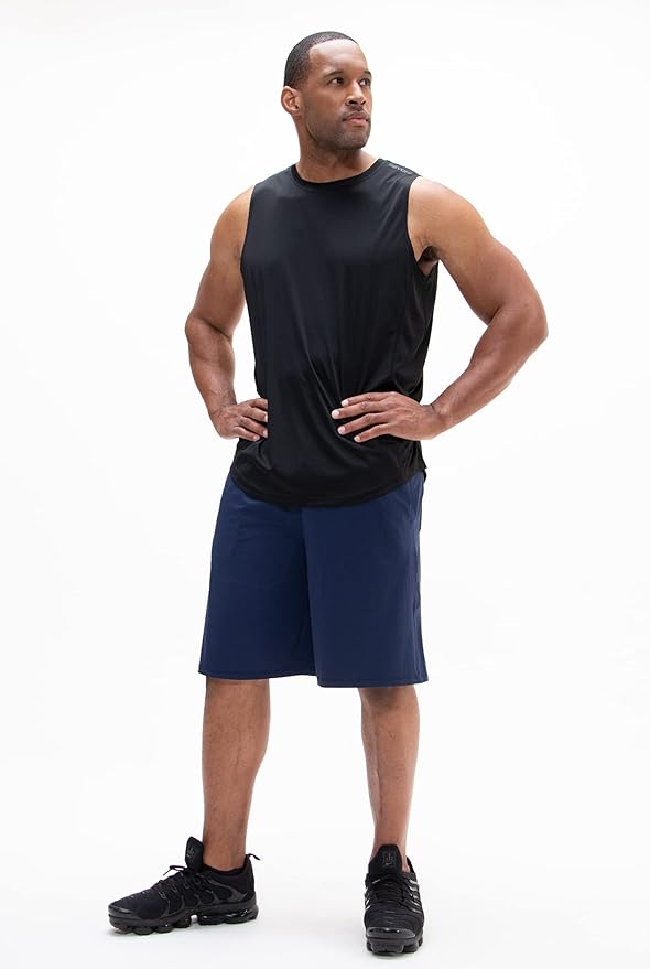 DEVOPS Men's 2-Pack Loose-Fit 10" Workout Gym Shorts with Pockets
