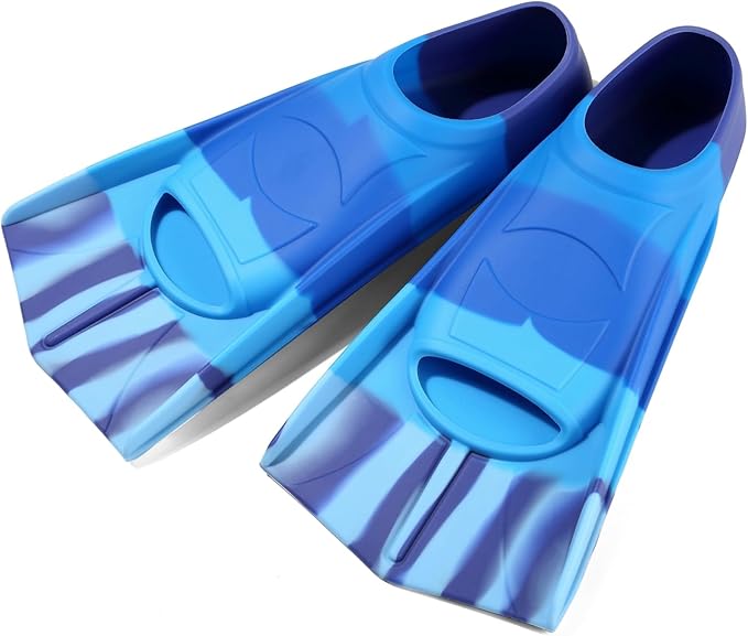 Kids Swim Fins,Short Kids Fins Youth Swimming Flippers for Lap Swimming Training for Children Girls Boys Beginners