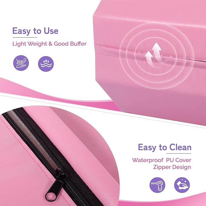 Gymnastics Octagon Mat 24"x26" Skill Shape Tumbling Backbend Trainer Exercise Mat for Preschool Kids Gym Cheerleading, Martial Art