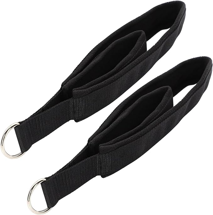 Pilates Double Loop Straps for Reformer, D Ring Straps Handle, Yoga Exercise Straps, 2 PCS