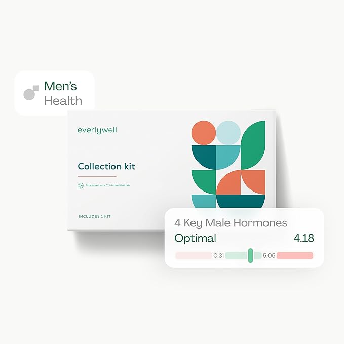 Everlywell Men's Health Test - at-Home Collection Kit - Discreet, Accurate Results from a CLIA-Certified Lab Within Days - Ages 18+