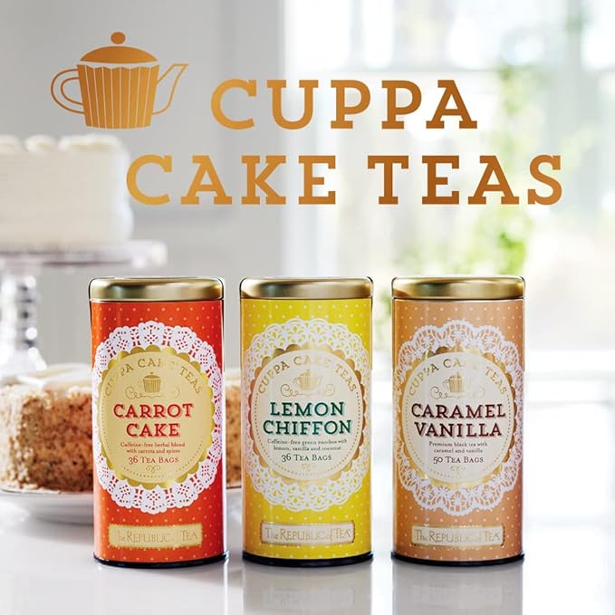 The Republic of Tea Gingerbread Cuppa Cake Tea, 250 Tea Bags, Healthy Rooibos Dessert Tea