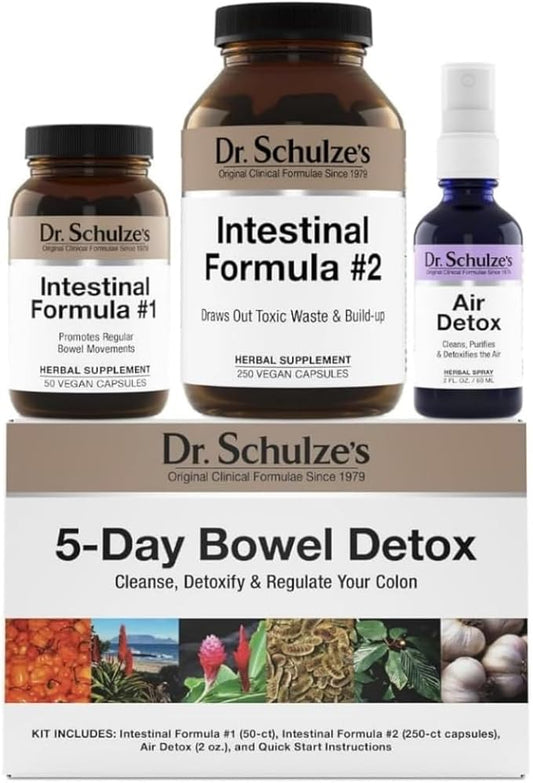 Dr. Schulze's | 5-Day Bowel Detox | Herbal Colon Cleanse | May Improve Digestion | Promotes Healthy Movements | Packaging May Vary