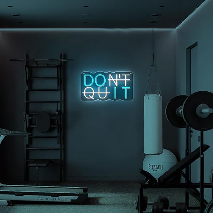 Do It Don't Quit Neon Sign USB Powered with Dimmable Switch for Wall Background Decor Room Decoration Inspirational Wall Art Office Bar Gym Parties Events Birthday Party 16.5x9 in
