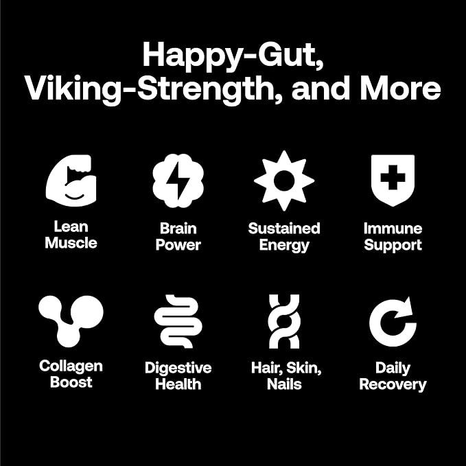 Happy Viking Vanilla Plant Protein Powder, Created by Venus Williams, 20G Protein, Low Carb, Keto, Vegan, Gluten-Free, Non-GMO, Superfoods, Complete Meal Replacement, 1 Canister (24 oz.)