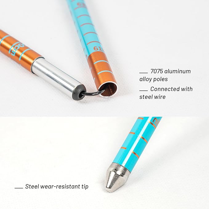 G2 GO2GEHTER 7075 Aluminum Alloy 270cm Backcountry Avalanche Rescue Probe with Storage Bag, Folding Design, Easy to Storage and Carry (3 Color Available)