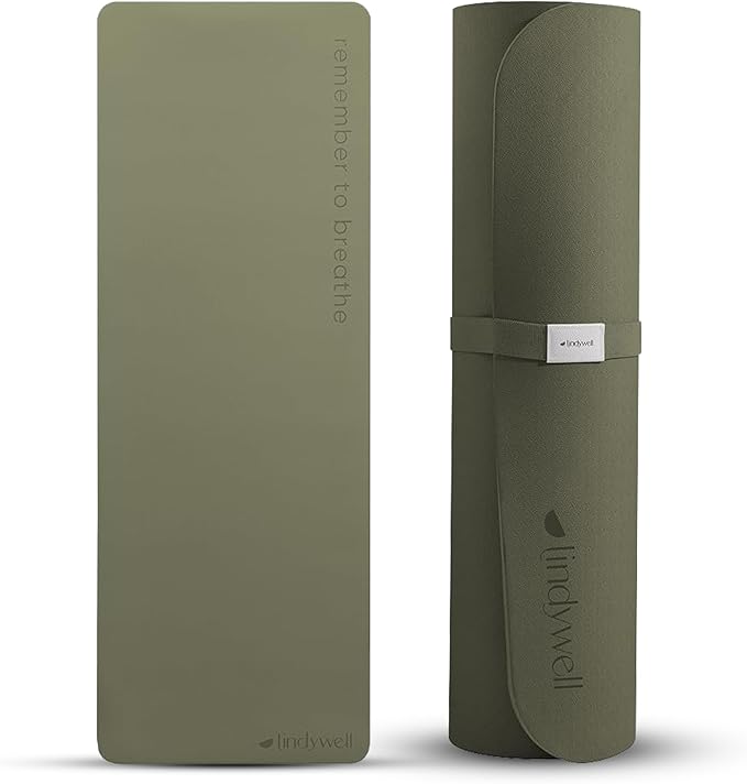 Lindywell Pilates Yoga Workout Mat Non Slip 6mm, 8mm, 10mm Thick - 6ft x 26in