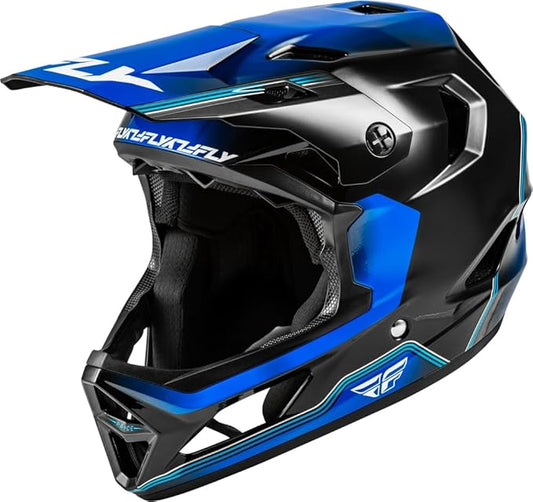 Fly Racing Rayce Full-Face Mountain Bike/BMX Helmet – ASTM F1952 DH Certified, CPSC 1203, CE EN1078, Poly-Alloy Shell, TFV Ventilation, Removable Liner