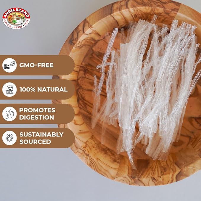 Angel Brand Isinglass 0.25 oz Pouch Pack of 3 - Sourced from Red Sea Algae - Agar Agar Primarily used as a thickening agent in soups, jellies, custards, and ice creams