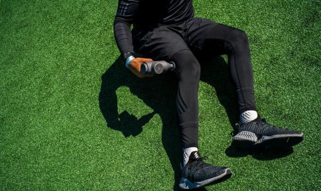 Hyperice Hypervolt 2 Grey - Featuring Quiet Glide Technology - Handheld Percussion Massage Gun | 3 Speeds, 5 Interchangeable Heads | Helps Relieve Sore Muscles and Stiffness