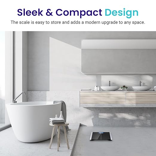 Etekcity Bathroom Scale for Body Weight, Highly Accurate Digital Electronic Weighing Machine for People, LCD Display, Large Size, 6mm Tempered Glass for Safe Home Use, Batteries Included, 400 lbs