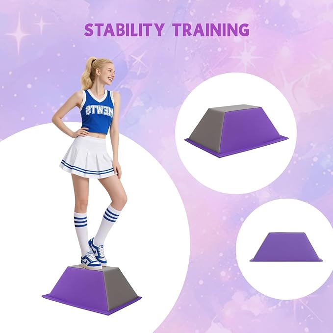Stunt Training Stand for Cheerleading – Balance and Flexibility Trainer for Flyers, Core Strength & Conditioning, Cheer Flyer Stand for Kids and Adults, Practice at Home or Gym