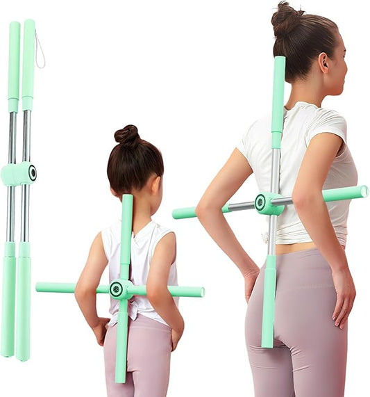 Yoga Stick, Posture Correction Stick for Women and Men, Relieve Back Pain, Upper and Lower Back Stretchers and Straighteners, 24.4-36.2 Inch Stretching Stick Neck Hump Corrector