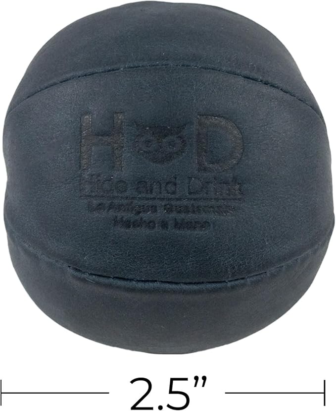 Hide & Drink, Stress Ball, Relieve Fidgeting and Anxiety, Exercise Hand, Squishy Tension Accessory, Great for The Office, Classic Style, Full Grain Leather, Handmade, Slate Blue