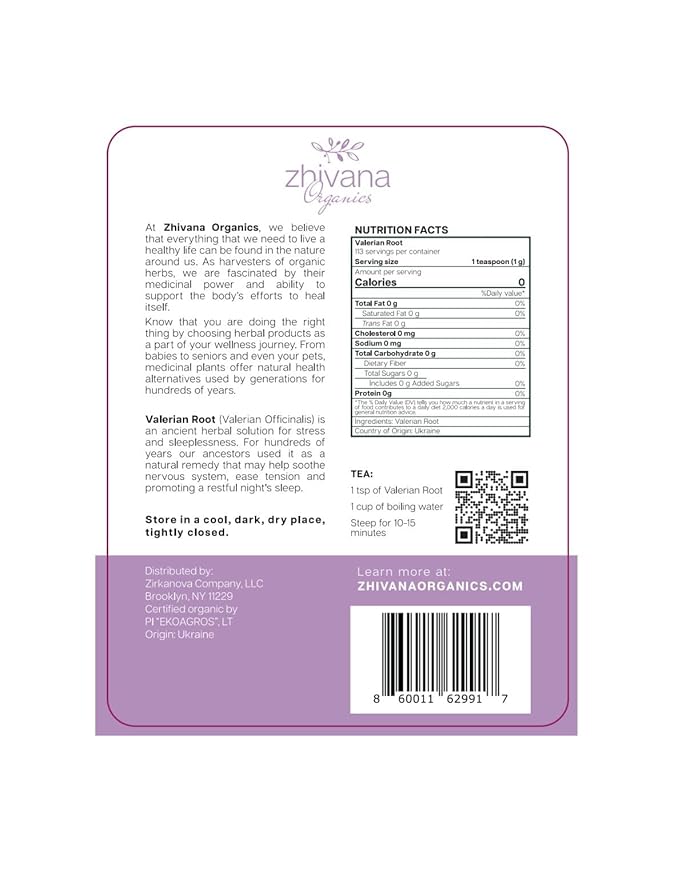 Super Value Pack 5 LB - Organic Valerian Root Tea - Valarian Tea - Stress Release, Nervous System Support - Sleep Better & Longer