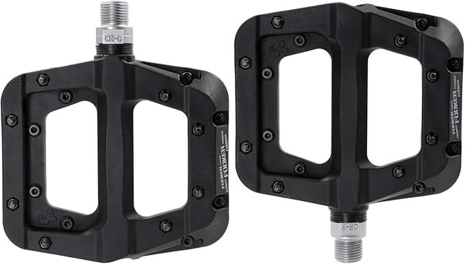 FOOKER MTB Pedals Mountain Bike Pedals 3 Bearing Non-Slip Lightweight Nylon Fiber Bicycle Platform Pedals for BMX MTB 9/16"
