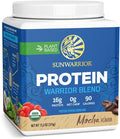 Sunwarrior Organic Plant Based Protein Powder | Vegan Organic Protein Powder Mocha Flavored with BCAA Amino Acids & Hemp Seed Pea Blend | Non-GMO Soy Dairy Filler & Gluten Free (Mocha, 15 Servings)