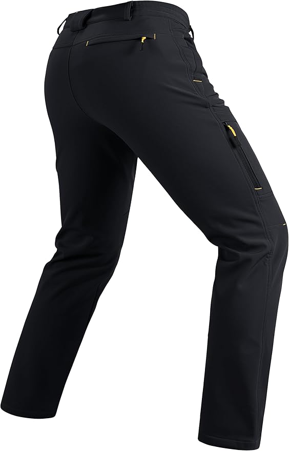 TACVASEN Winter Pants for Men Fleece Lined Waterproof Pants Insulated Hiking Pant for Ski Snowboard Outdoor Work Hunting