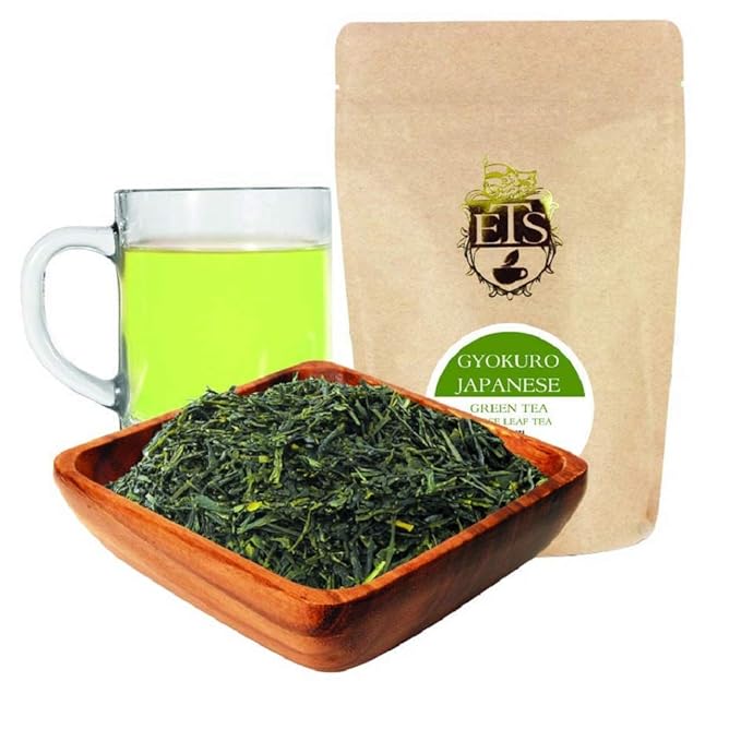 Gyokuro Japanese Green Tea Loose Leaf | Premium Shade-Grown Steamed Green Tea from Japan | Smooth Umami Flavor | Tender Handpicked Spring Leaves | 4oz Resealable Freshness Pouch