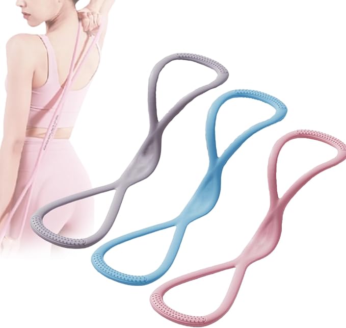 Luminousdo Resistance Bands,2025 New Upgraded Figure 8 Resistance Band for Working Out,High Elasticity Stretch Arm Rope for Yoga,Chest Expander Strap with Handles for Women Men