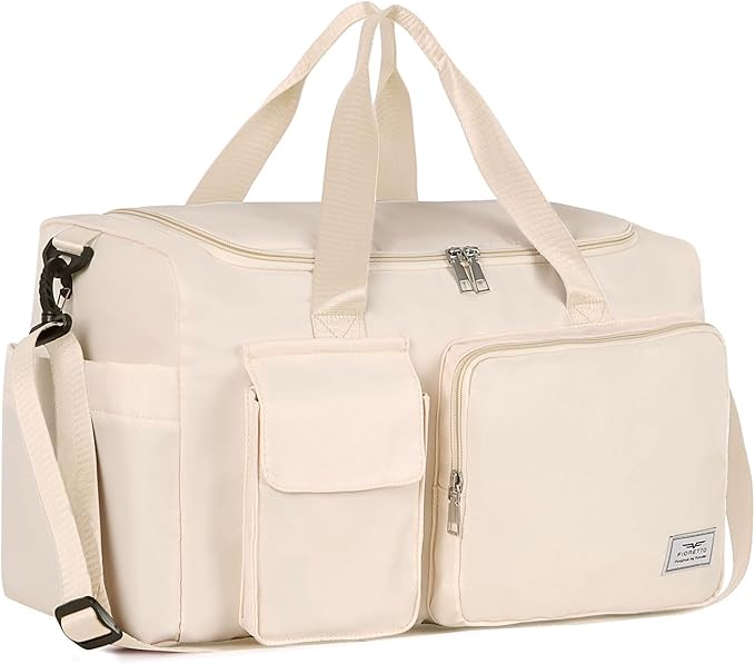 FIORETTO Women's Gym Duffle Bag with Shoes Compartment, 37L Capacity, Ideal for Travel, Gym, Sports, Duffel, Weekender