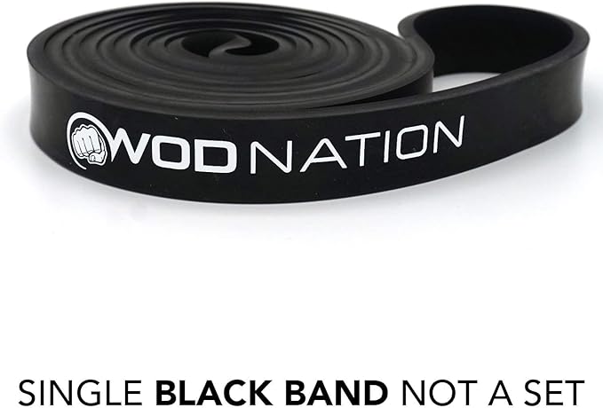 WOD Nation Pull Up Assistance Bands (10-175lbs Band) - Best for Pullup Assist, Chin Ups, Resistance Bands Exercise, Stretch, Mobility Work & Serious Fitness - 41 inch Straps